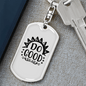 Do Good Sun Rays Keychain Stainless Steel or 18k Gold Dog Tag Keyring-Express Your Love Gifts