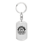 Do Good Sun Rays Keychain Stainless Steel or 18k Gold Dog Tag Keyring-Express Your Love Gifts