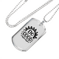 Do Good Sunlight Necklace Stainless Steel or 18k Gold Dog Tag 24" Chain-Express Your Love Gifts
