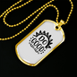 Do Good Sunlight Necklace Stainless Steel or 18k Gold Dog Tag 24" Chain-Express Your Love Gifts
