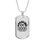 Do Good Sunlight Necklace Stainless Steel or 18k Gold Dog Tag 24" Chain-Express Your Love Gifts