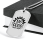 Do Good Sunlight Necklace Stainless Steel or 18k Gold Dog Tag 24" Chain-Express Your Love Gifts
