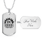 Do Good Sunlight Necklace Stainless Steel or 18k Gold Dog Tag 24" Chain-Express Your Love Gifts
