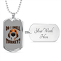 Do I Smell Turkey Necklace Stainless Steel or 18k Gold Dog Tag 24" Chain-Express Your Love Gifts