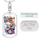 Do It Everyday Keychain Dog Tag Stainless Steel or 18k Gold-Express Your Love Gifts