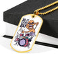 Do It Everyday Necklace Stainless Steel or 18k Gold Dog Tag 24" Chain-Express Your Love Gifts