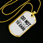 Do Not DAre Necklace Stainless Steel or 18k Gold Dog Tag 24" Chain-Express Your Love Gifts