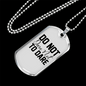 Do Not DAre Necklace Stainless Steel or 18k Gold Dog Tag 24" Chain-Express Your Love Gifts