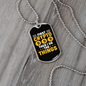 Do Things Bitcoin Crypto Necklace Stainless Steel or 18k Gold Dog Tag 24" Chain-Express Your Love Gifts