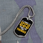Do Things Bitcoin Crypto Necklace Stainless Steel or 18k Gold Dog Tag 24" Chain-Express Your Love Gifts