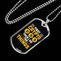 Do Things Bitcoin Crypto Necklace Stainless Steel or 18k Gold Dog Tag 24" Chain-Express Your Love Gifts
