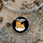 Do what I Cat Bracelet Stainless Steel or 18k Gold Circle Bangle-Express Your Love Gifts