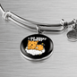 Do what I Cat Bracelet Stainless Steel or 18k Gold Circle Bangle-Express Your Love Gifts