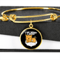 Do what I Cat Bracelet Stainless Steel or 18k Gold Circle Bangle-Express Your Love Gifts