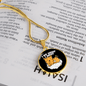 Do what I Cat Circle Necklace Stainless Steel or 18k Gold 18-22"-Express Your Love Gifts
