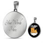 Do what I Cat Circle Necklace Stainless Steel or 18k Gold 18-22"-Express Your Love Gifts