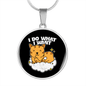 Do what I Cat Circle Necklace Stainless Steel or 18k Gold 18-22"-Express Your Love Gifts
