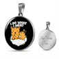 Do what I Cat Circle Necklace Stainless Steel or 18k Gold 18-22"-Express Your Love Gifts