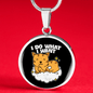 Do what I Cat Circle Necklace Stainless Steel or 18k Gold 18-22"-Express Your Love Gifts