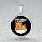 Do what I Cat Circle Necklace Stainless Steel or 18k Gold 18-22"-Express Your Love Gifts