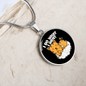 Do what I Cat Circle Necklace Stainless Steel or 18k Gold 18-22"-Express Your Love Gifts