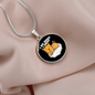 Do what I Cat Circle Necklace Stainless Steel or 18k Gold 18-22"-Express Your Love Gifts