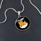 Do what I Cat Circle Necklace Stainless Steel or 18k Gold 18-22"-Express Your Love Gifts