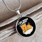 Do what I Cat Circle Necklace Stainless Steel or 18k Gold 18-22"-Express Your Love Gifts