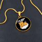 Do what I Cat Circle Necklace Stainless Steel or 18k Gold 18-22"-Express Your Love Gifts