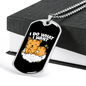 Do What I Want Cat Necklace Stainless Steel or 18k Gold Dog Tag 24" Chain-Express Your Love Gifts