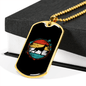 Doberman Necklace Stainless Steel or 18k Gold Dog Tag 24" Chain-Express Your Love Gifts