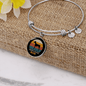 Doberman Pinscher Mom Bracelet Stainless Steel or 18k Gold Circle Bangle-Express Your Love Gifts
