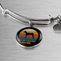 Doberman Pinscher Mom Bracelet Stainless Steel or 18k Gold Circle Bangle-Express Your Love Gifts