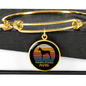Doberman Pinscher Mom Bracelet Stainless Steel or 18k Gold Circle Bangle-Express Your Love Gifts