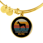 Doberman Pinscher Mom Bracelet Stainless Steel or 18k Gold Circle Bangle-Express Your Love Gifts