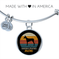 Doberman Pinscher Mom Bracelet Stainless Steel or 18k Gold Circle Bangle-Express Your Love Gifts