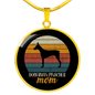Doberman Pinscher Mom Circle Necklace Stainless Steel or 18k Gold 18-22"-Express Your Love Gifts