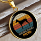 Doberman Pinscher Mom Circle Necklace Stainless Steel or 18k Gold 18-22"-Express Your Love Gifts