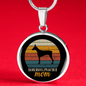 Doberman Pinscher Mom Circle Necklace Stainless Steel or 18k Gold 18-22"-Express Your Love Gifts