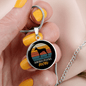 Doberman Pinscher Mom Circle Necklace Stainless Steel or 18k Gold 18-22"-Express Your Love Gifts