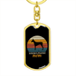 Doberman Pinscher Mom Keychain Stainless Steel or 18k Gold Dog Tag Keyring-Express Your Love Gifts