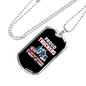 Doens'T Get Easier Trucker Wife Dog Tag Stainless Steel or 18k Gold 24" Chain-Express Your Love Gifts