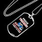 Doens'T Get Easier Trucker Wife Dog Tag Stainless Steel or 18k Gold 24" Chain-Express Your Love Gifts