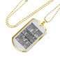 Does Not Empty Tomorrow Necklace Stainless Steel or 18k Gold Dog Tag 24" Chain-Express Your Love Gifts