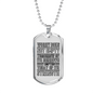 Does Not Empty Tomorrow Necklace Stainless Steel or 18k Gold Dog Tag 24" Chain-Express Your Love Gifts