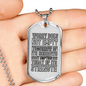 Does Not Empty Tomorrow Necklace Stainless Steel or 18k Gold Dog Tag 24" Chain-Express Your Love Gifts