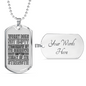 Does Not Empty Tomorrow Necklace Stainless Steel or 18k Gold Dog Tag 24" Chain-Express Your Love Gifts