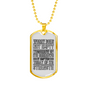 Does Not Empty Tomorrow Necklace Stainless Steel or 18k Gold Dog Tag 24" Chain-Express Your Love Gifts