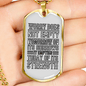 Does Not Empty Tomorrow Necklace Stainless Steel or 18k Gold Dog Tag 24" Chain-Express Your Love Gifts