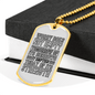 Does Not Empty Tomorrow Necklace Stainless Steel or 18k Gold Dog Tag 24" Chain-Express Your Love Gifts